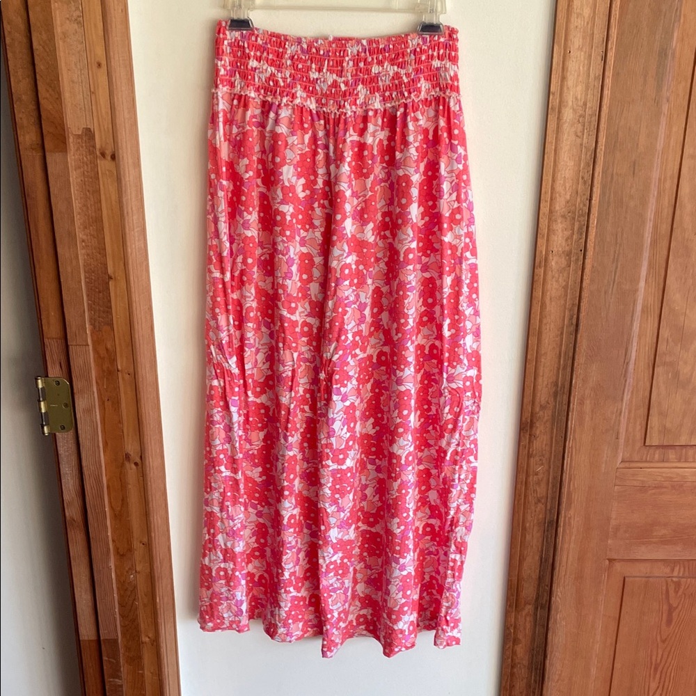 SIMPLY SOUTHERN Pink Floral Wide Leg Palazzo Pants One Size